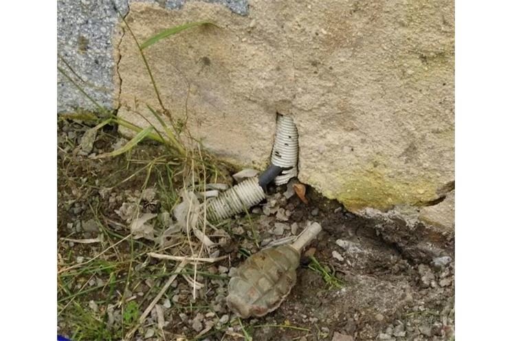 Granát nalezený na Doubravce u OC Centrum