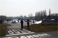 Také Škoda sport park vzali lidé útokem. Někdo jen na procházku, někdo s bruslemi...