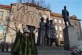 Protest proti invazi na Krymu v Plzni na Masarykově náměstí.