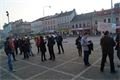 Protest proti invazi na Krymu v Plzni na Masarykově náměstí.