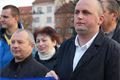 Protest proti invazi na Krymu v Plzni na Masarykově náměstí.