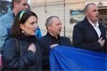 Protest proti invazi na Krymu v Plzni na Masarykově náměstí.