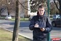 Dopravní průzkum ve Schwarzově ulici ohledně plánů na zklidnění oblasti. 
