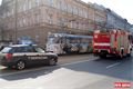 Srážka tramvaje s chodkyní na Chodském náměstí. 