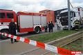 Srážka kamionu a tramvaje na Palackého. 