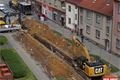 Stavební práce ve Chválenické ulici na Slovanech.