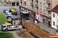 Stavební práce ve Chválenické ulici na Slovanech.
