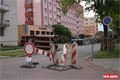 Stavební práce ve Chválenické ulici na Slovanech.