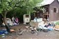 Demolice obydlí pro asociální osoby ve Skvrňanech.&nbsp;