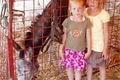 Jana a Marie Koláčkovi ze Stříbra si ve zvěřinci cirkusu Humberto prohlížely zvířata. 