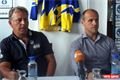 Prezident HC Meteor Třemošná Miroslav Dušek a majitel HC Škoda Plzeň Martin Straka.