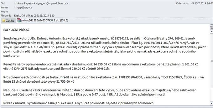 exekucni prikaz