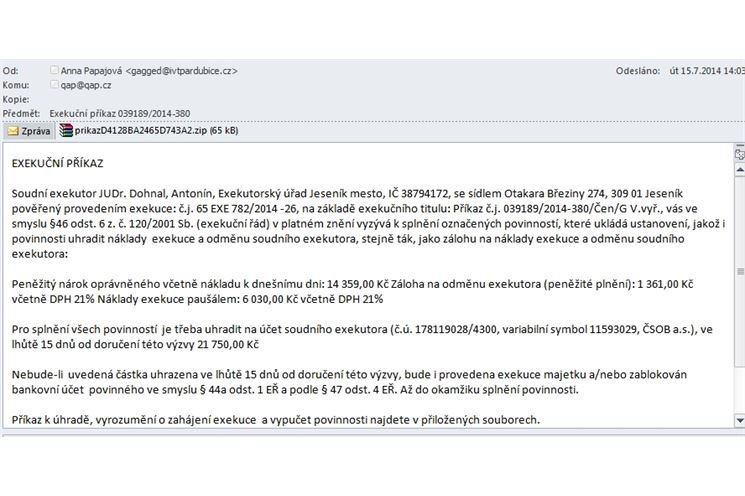 exekucni prikaz exekucni prikaz