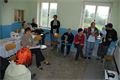 občané okolních vesnic,hosté a pořadatelé při veřejném projednání projektu v Trpístech v nádražní budově 6/2010