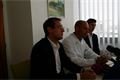 Mluvčí prezidenta Roman Krpelan (vlevo), ošetřující lékař Petr Zeman ml. ve FN v Plzni (foto QAP.CZ)