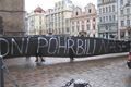 Demonstrace za stadion Viktorky 