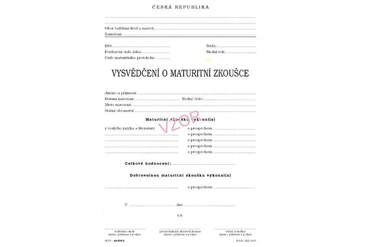 maturitní vysvědčení maturitní vysvědčení