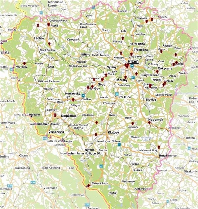mapa nehod