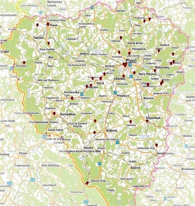 mapa nehod