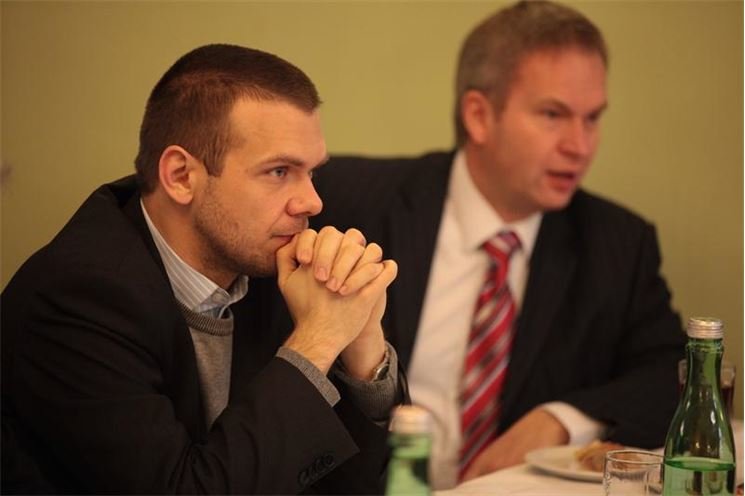  Primátor Martin Baxa a předseda Okresní hospodářské komory Plzeňsko Miloslav Zeman. 