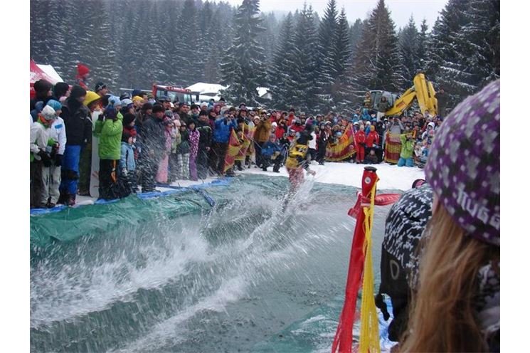 Jízda přes louži - Špičák 13. března 2010 