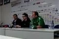 Trenér Bohemians 1905 Pavel Hoftych (zcela vpravo) nebyl se hrou svého týmu spokojen 
