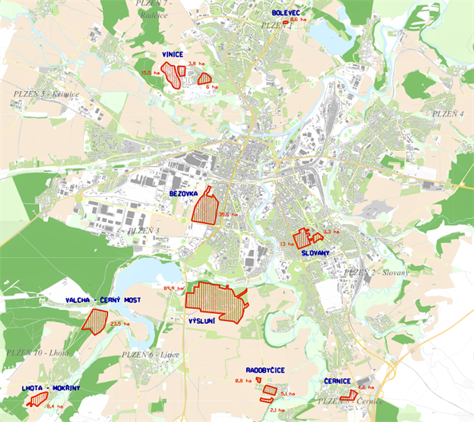 mapa zóna 30