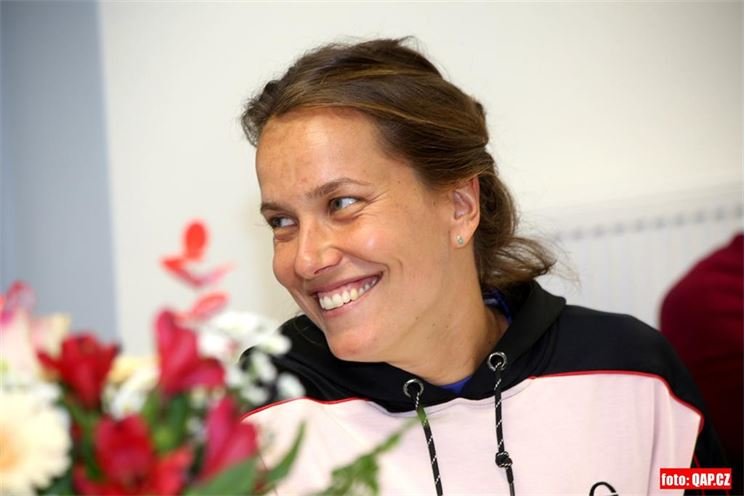 Tenistka Barbora Strýcová na Slavii (9)