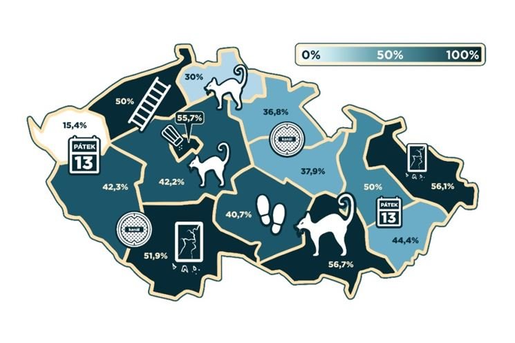 Mapa pověrčivosti Mapa pověrčivosti