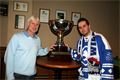 Setkání fanoušků HC Plzeň - Jirka Huazner s trenérem Jelínkem u Prezidentského poháru
