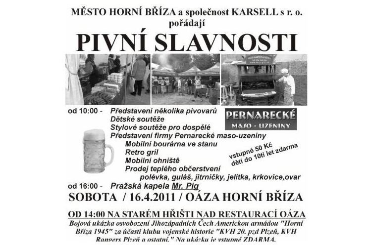 plakát Pivní slavnosti H. Bříza plakát Pivní slavnosti H. Bříza