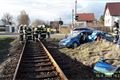 Vlak a auto_Bor u Tachova_HZSPK2