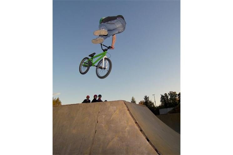 jezdec na kole BMX jezdec na kole BMX