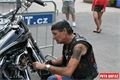 motoparty Kalikovsky Mlyn (95) - Gaylord J. Toole leští svůj Harley 
