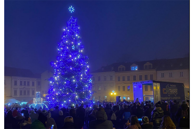 rozsvícení stromečku Tachov_město Tachov