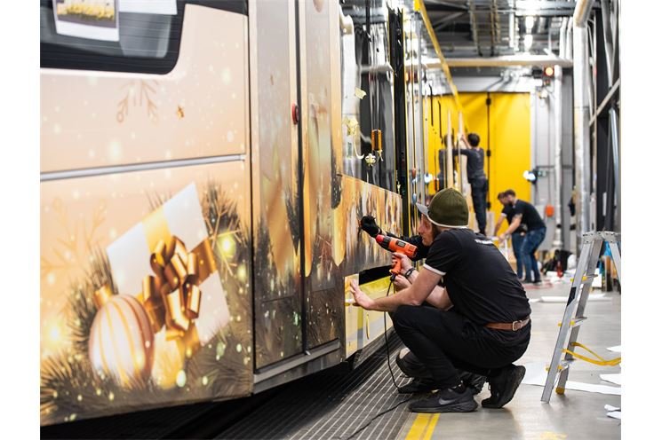 Příprava vánoční tramvaje_1123_PMDP Příprava vánoční tramvaje_1123_PMDP