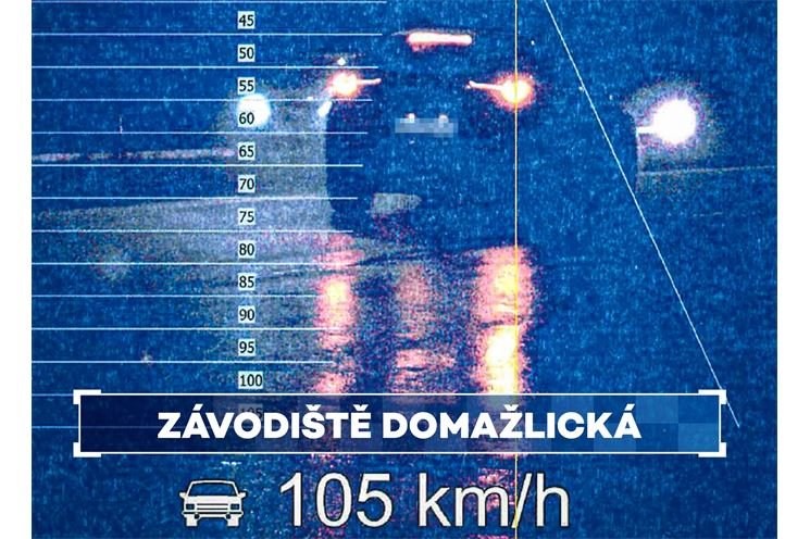 Řidička 105 km v h