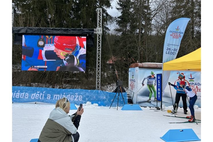 Šimon Macek biatlon start