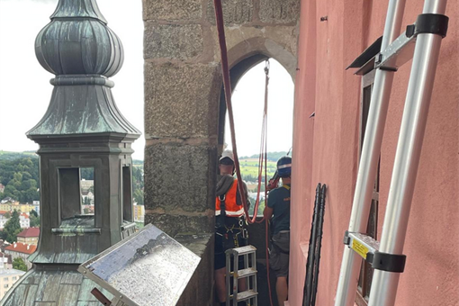 instalace bezpečnostní sítě Černá věž_0725_město Klatovy instalace bezpečnostní sítě Černá věž_0725_město Klatovy