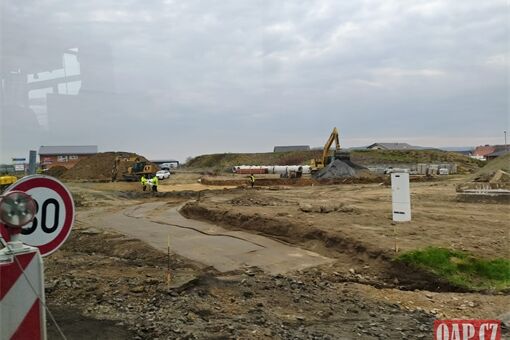 Lužany stavba křižovatky5