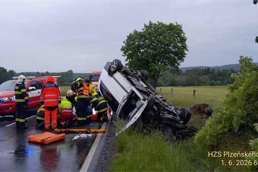 nehoda dodávka Čečkovice QAP foto HZSPK (2) nehoda dodávka Čečkovice QAP foto HZSPK (2)