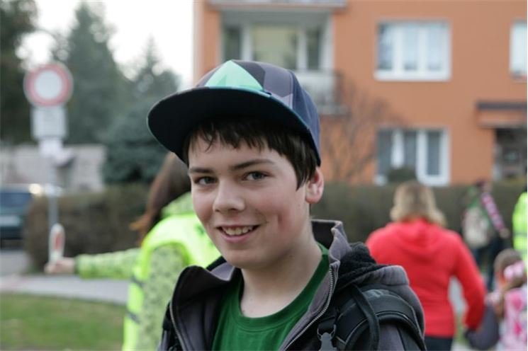 Honza Tomášek z Litic chodí do Základní školy na Borech do tzv. Šedivky 