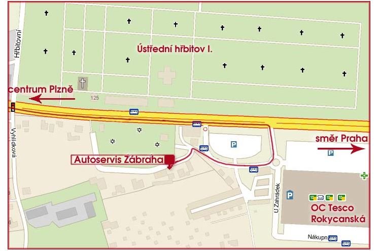 mapa Zábraha servis mapa Zábraha servis