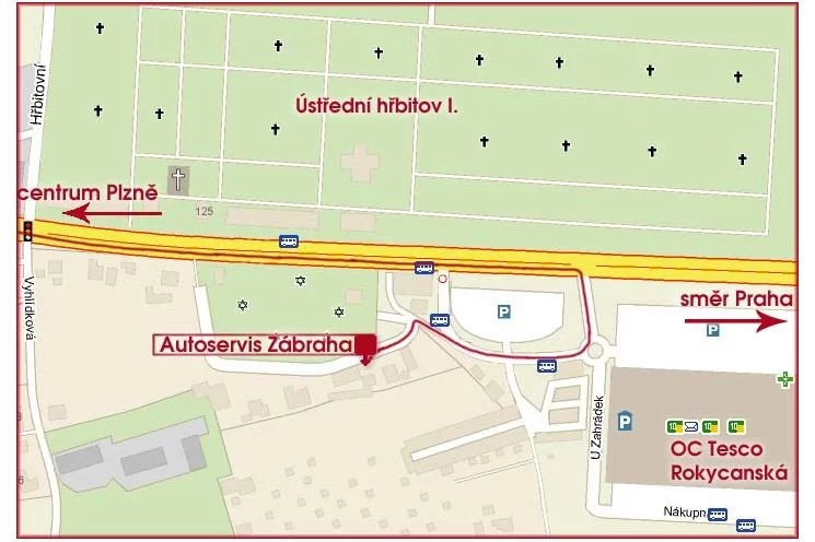 mapa Zábraha servis mapa Zábraha servis