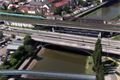 Vizualizace nového mostu (prostřední) přes řeku Radbuzu 