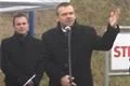 Otevření nového úseku silnice I/27 v Plzni na Borech, zleva: ředitel ŘSD Ing. René Poruba a primátor Plzně Martin Baxa.