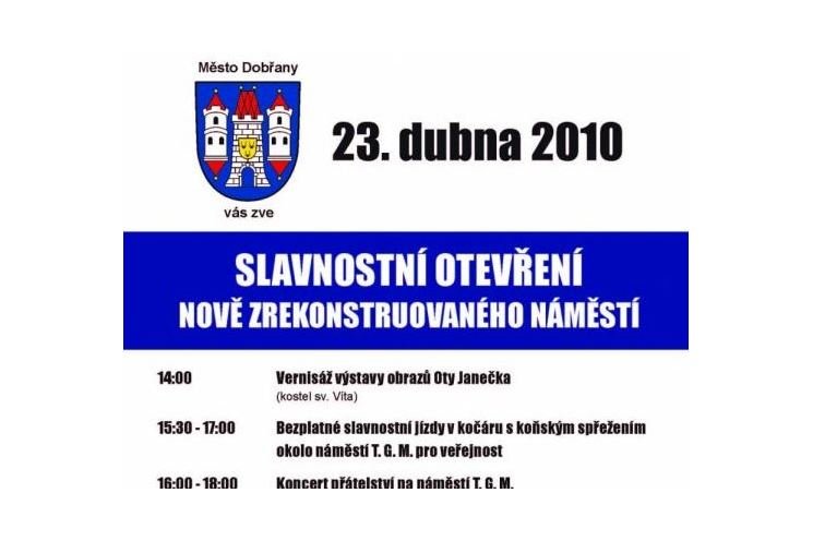 Otevření náměstí v Dobřanech