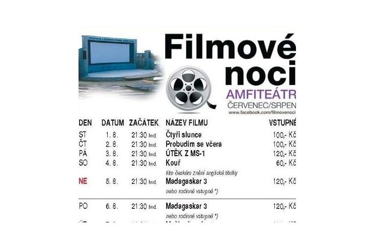 Filmové noci program srpen1