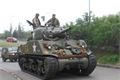 Největší zájem budil přijíždějící tank 