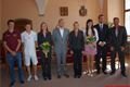 zleva Klemen, Šwarc, Sýkorová, primátor Baxa, náměstkyně Herinková, Marušková, Podhráský a Strnad 